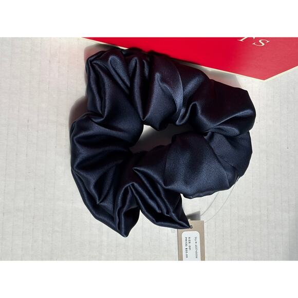 HAVEN WELL WITHIN WOMENS WASHABLE SILK HAIR SCRUNCHIE NAVY MSRP $20.00 ponytail - Picture 11 of 16